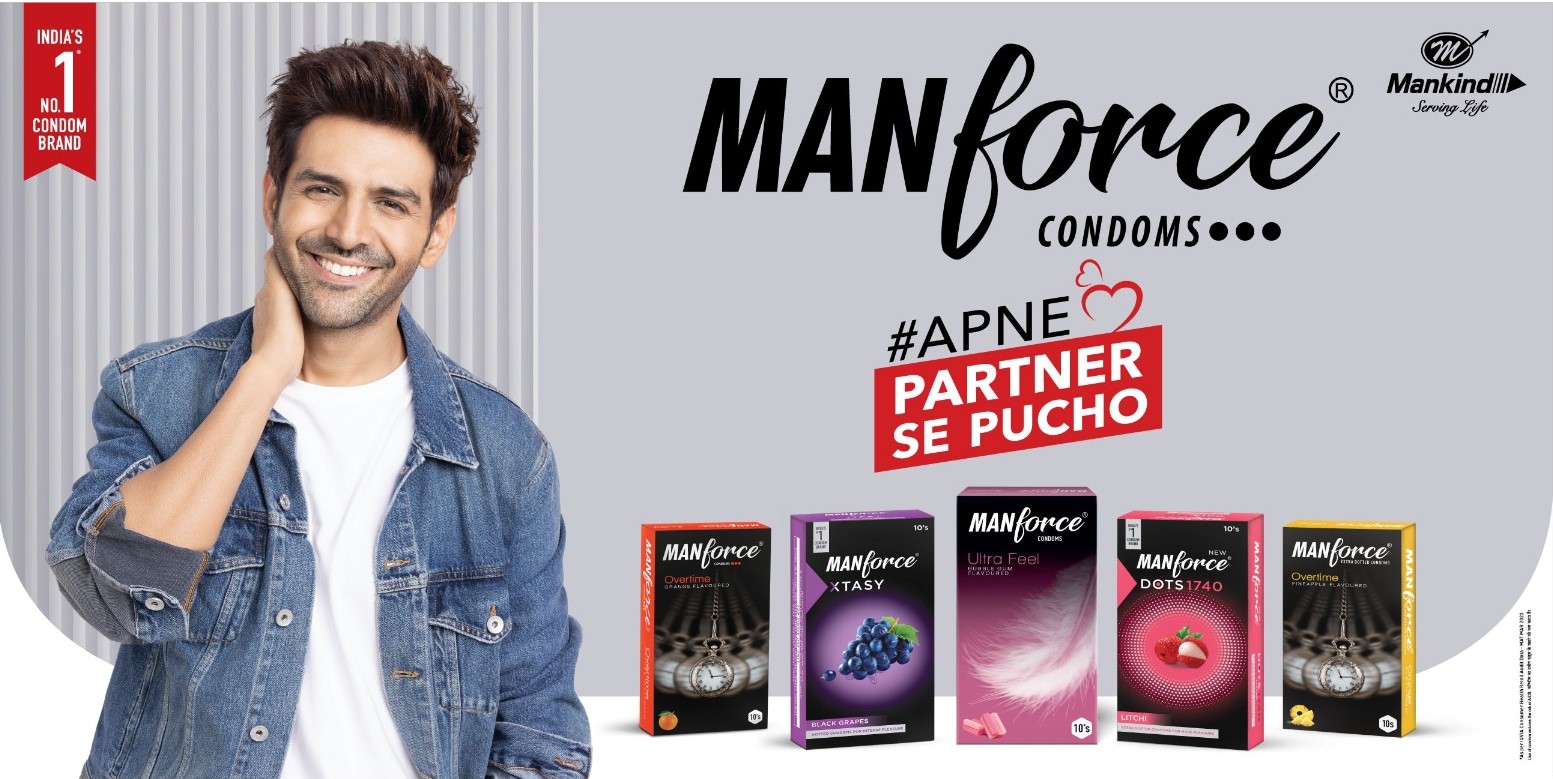 "Kartik Aaryan promoting consent awareness with Manforce Condoms"